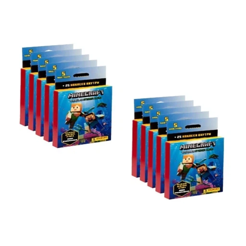 Panini Minecraft Treasure. Блистер (5 пакетиков )